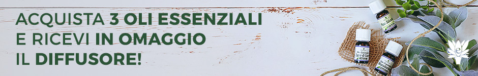 Acquista tre oli essenziali e ricevi in omaggio il diffusore