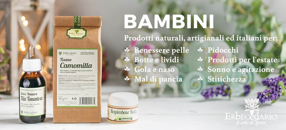 Erboristeria Erbecedario prodotti e rimedi naturali bambini