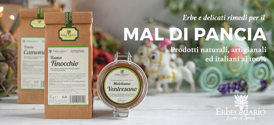 Vendita online prodotti e rimedi naturali male pancia bambini erboristeria Erbecedario