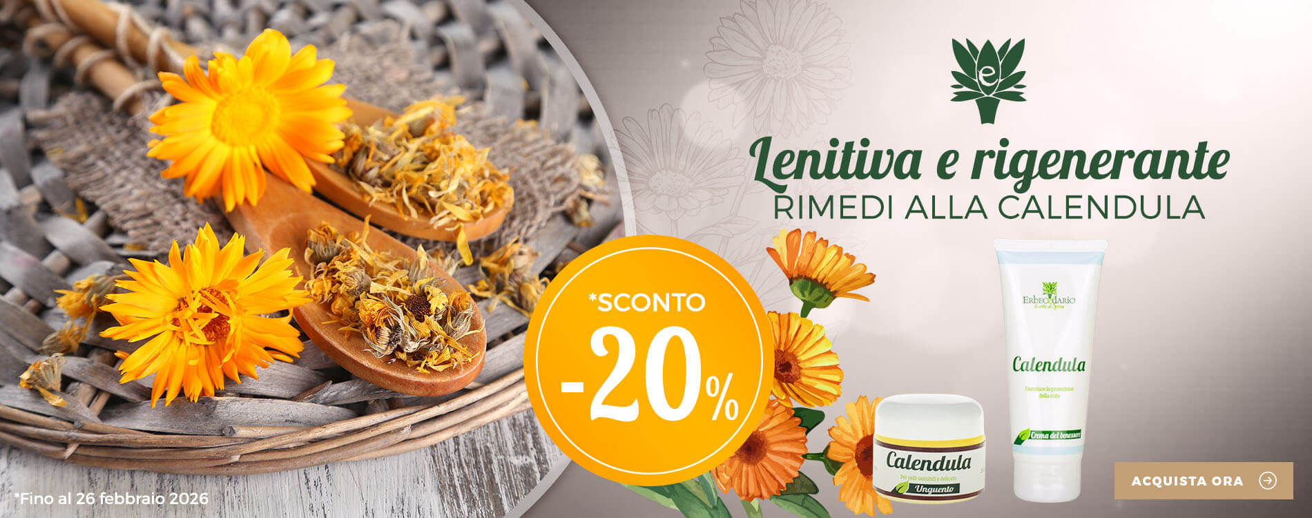 Prodotti e rimedi naturali Calendula officinale Erboristeria Erbecedario