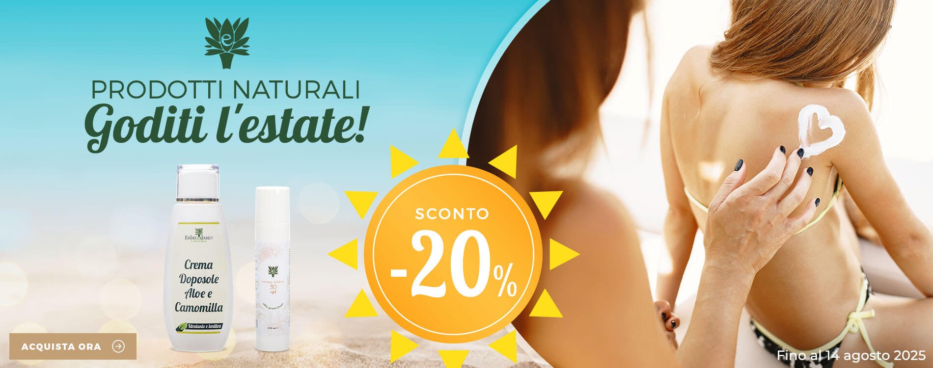 Prodotti e rimedi naturali estivi erboristeria Erbecedario