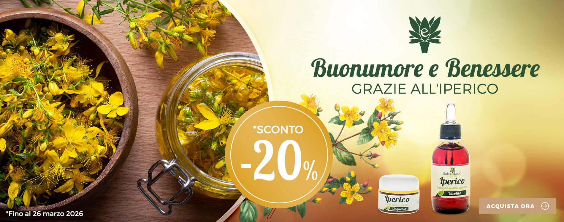 Vendita online prodotti naturali con Iperico erboristeria Erbecedario