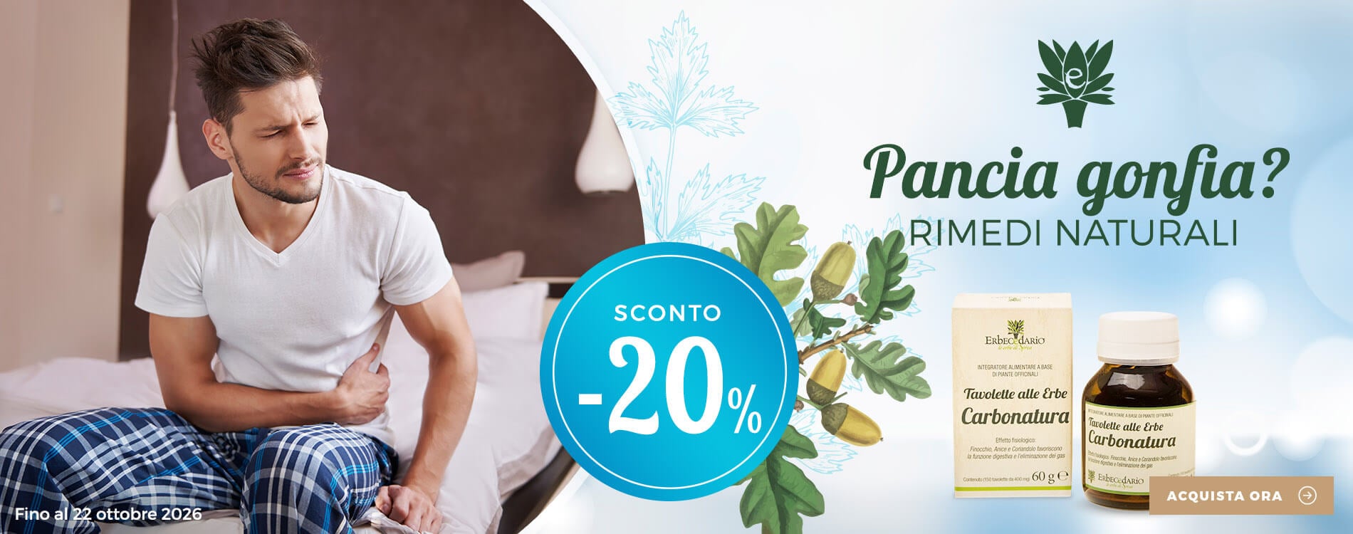 Vendita online prodotti e rimedi naturali per pancia gonfia e meteorismo erboristeria Erbecedario