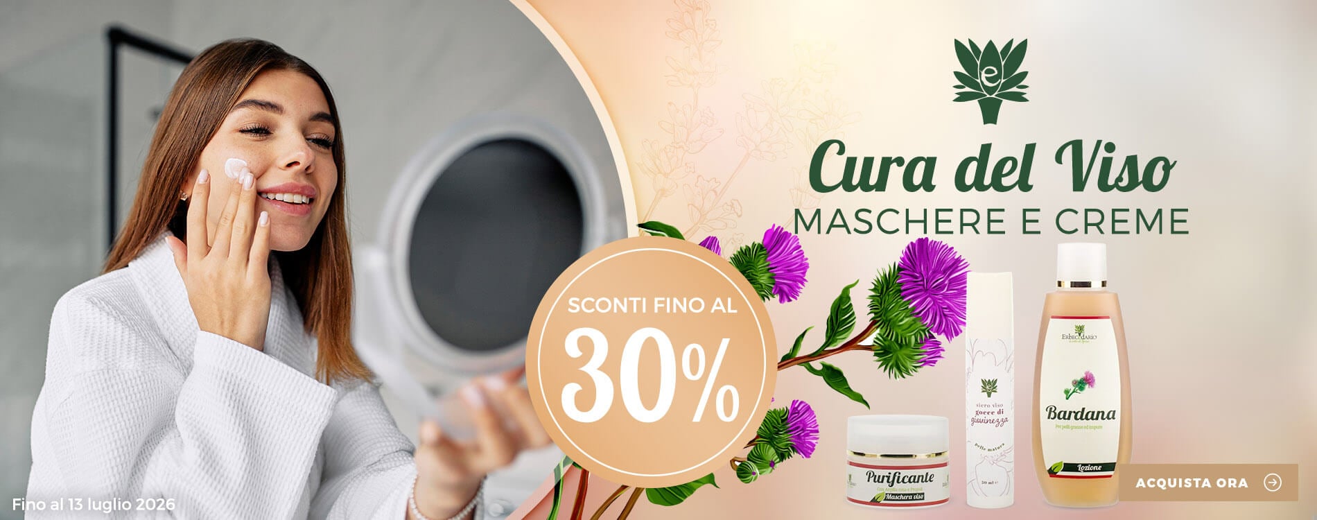 Vendita online prodotti e rimedi naturali cura pelle viso erboristeria Erbecedario