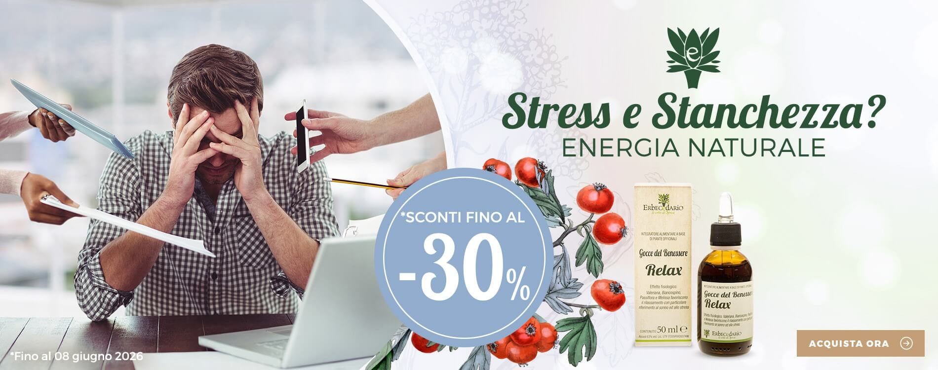 Vendita online prodotti naturali stress nervosismo erboristeria Erbecedario