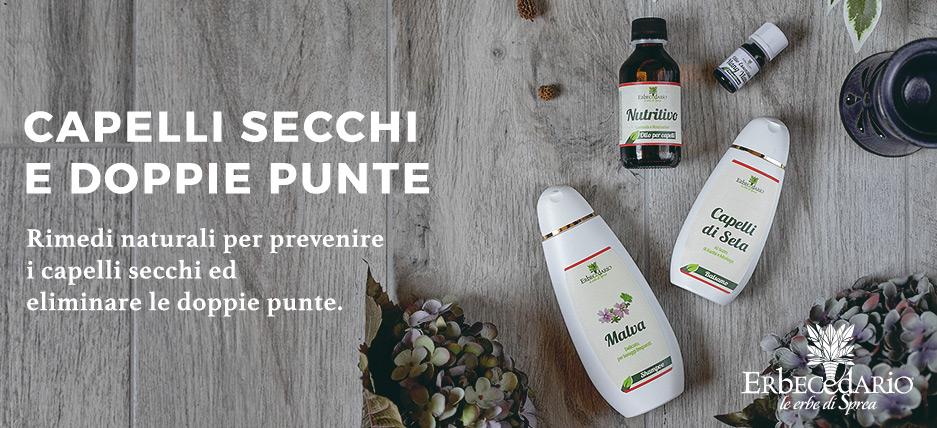 Prodotti e rimedi naturali capelli secchi doppie punte erboristeria Erbecedario