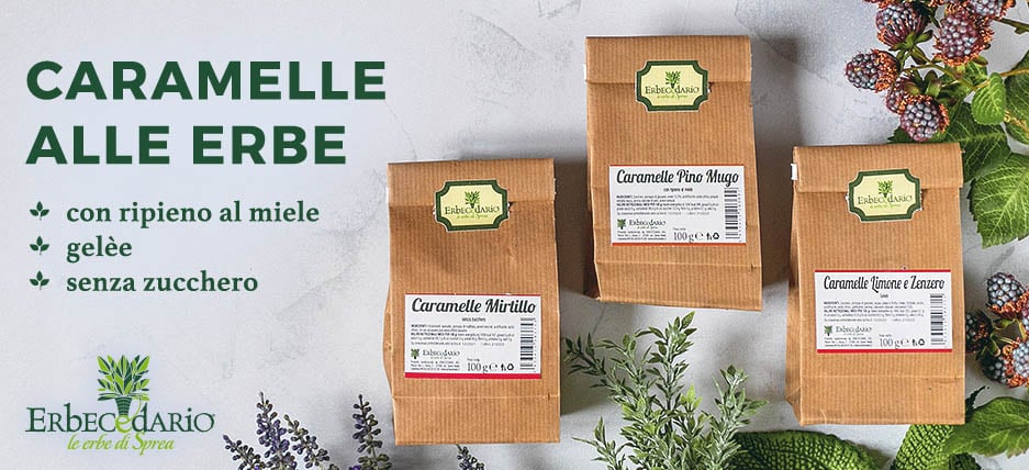 Vendita online caramelle naturali artigianali alle erbe erboristeria Erbecedario