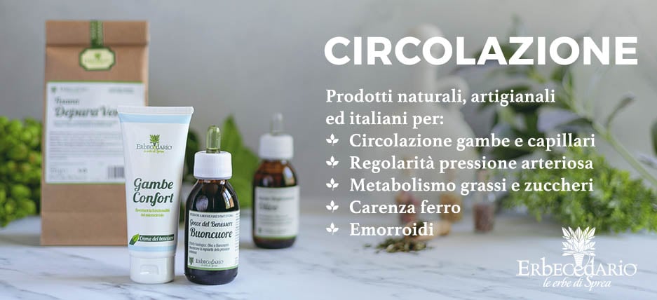 Vendita online prodotti e rimedi naturali circolazione sanguigna erboristeria Erbecedario