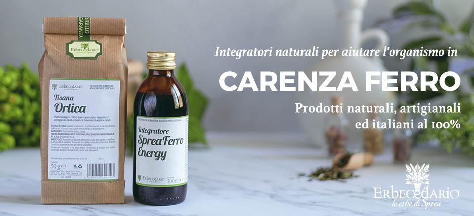 Vendita online integratori e rimedi naturali per ferro basso erboristeria Erbecedario