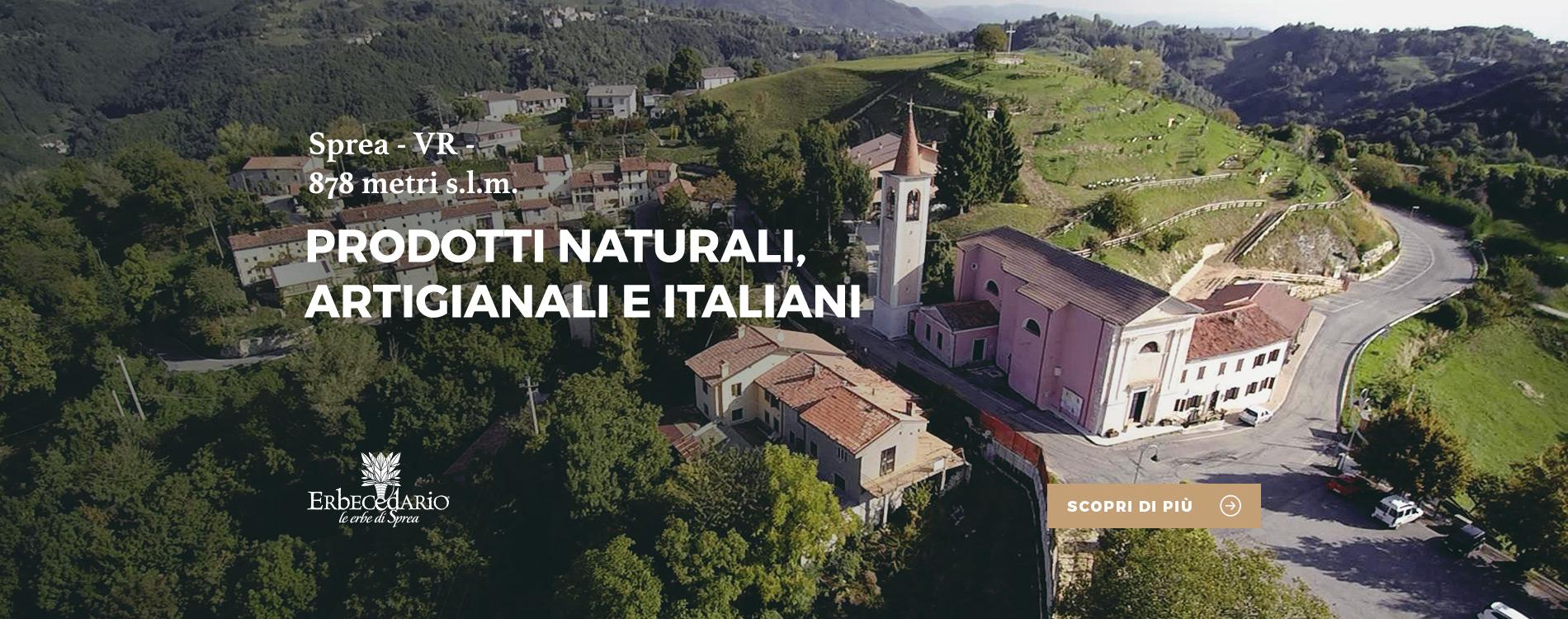 Erbecedario prodotti naturali, artigianali e made in Italy da Sprea (Verona) sui Monti Lessini