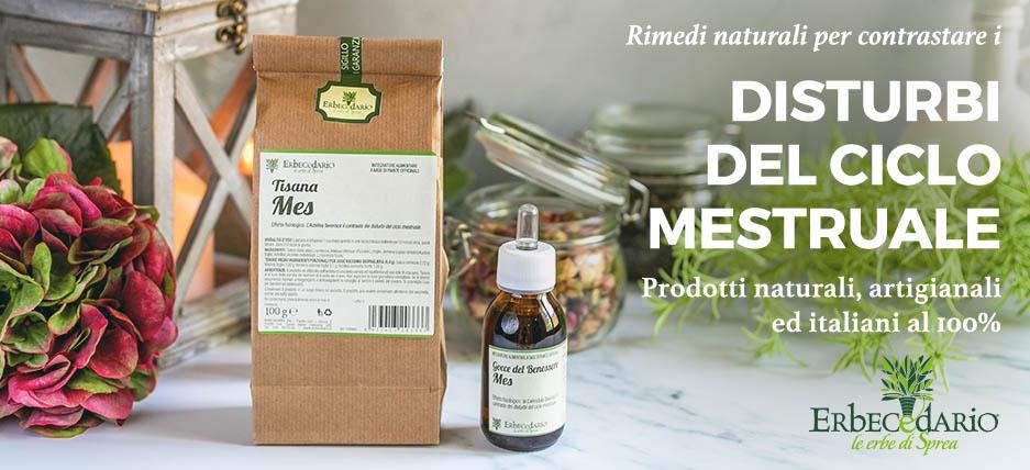 Vendita online integratori e rimedi naturali dolori mestruali e disturbi ciclo mestruazioni erboristeria Erbecedario