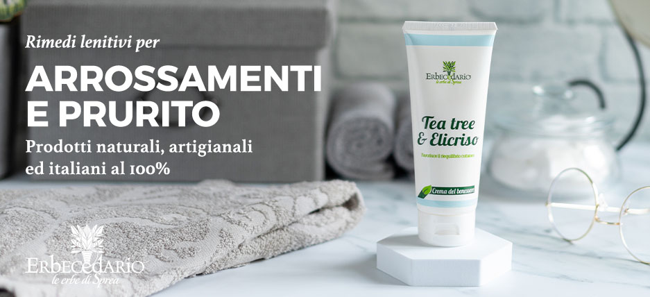 vendita online prodotti e rimedi naturali pelle irritata, arrossata, prurito Erboristeria Erbecedario