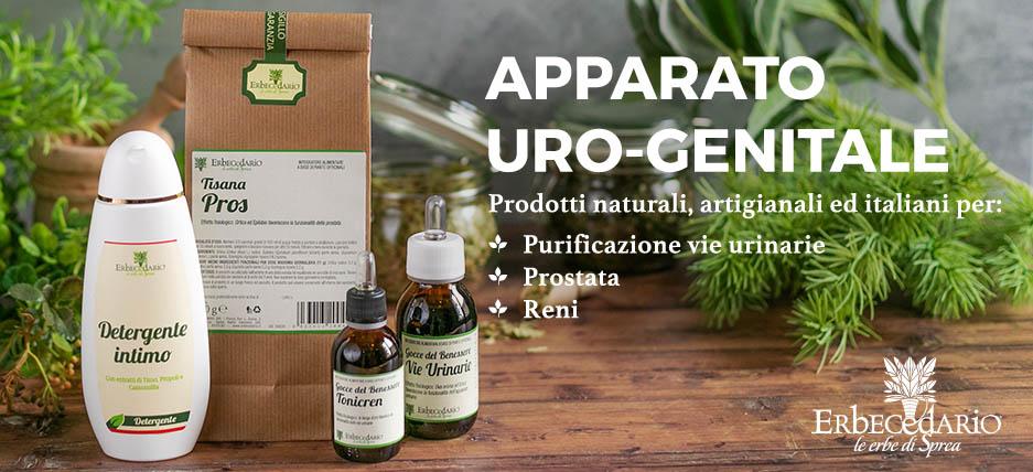 Vendita online prodotti e rimedi naturali apparato uro genitale erboristeria Erbecedario