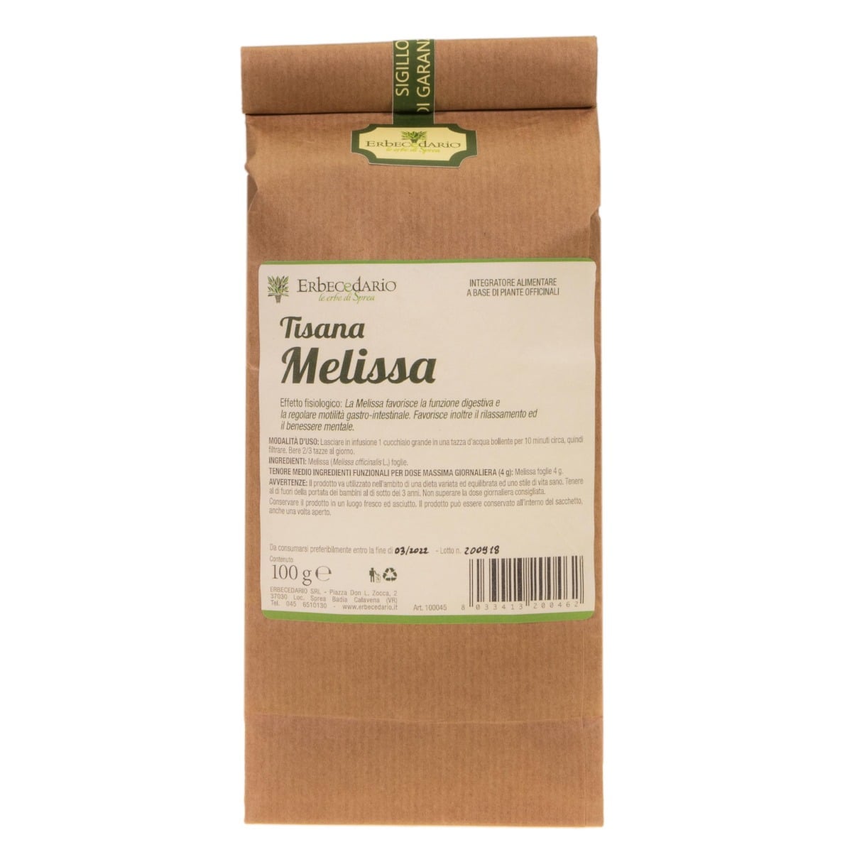 Tisana Melissa 100 grammi