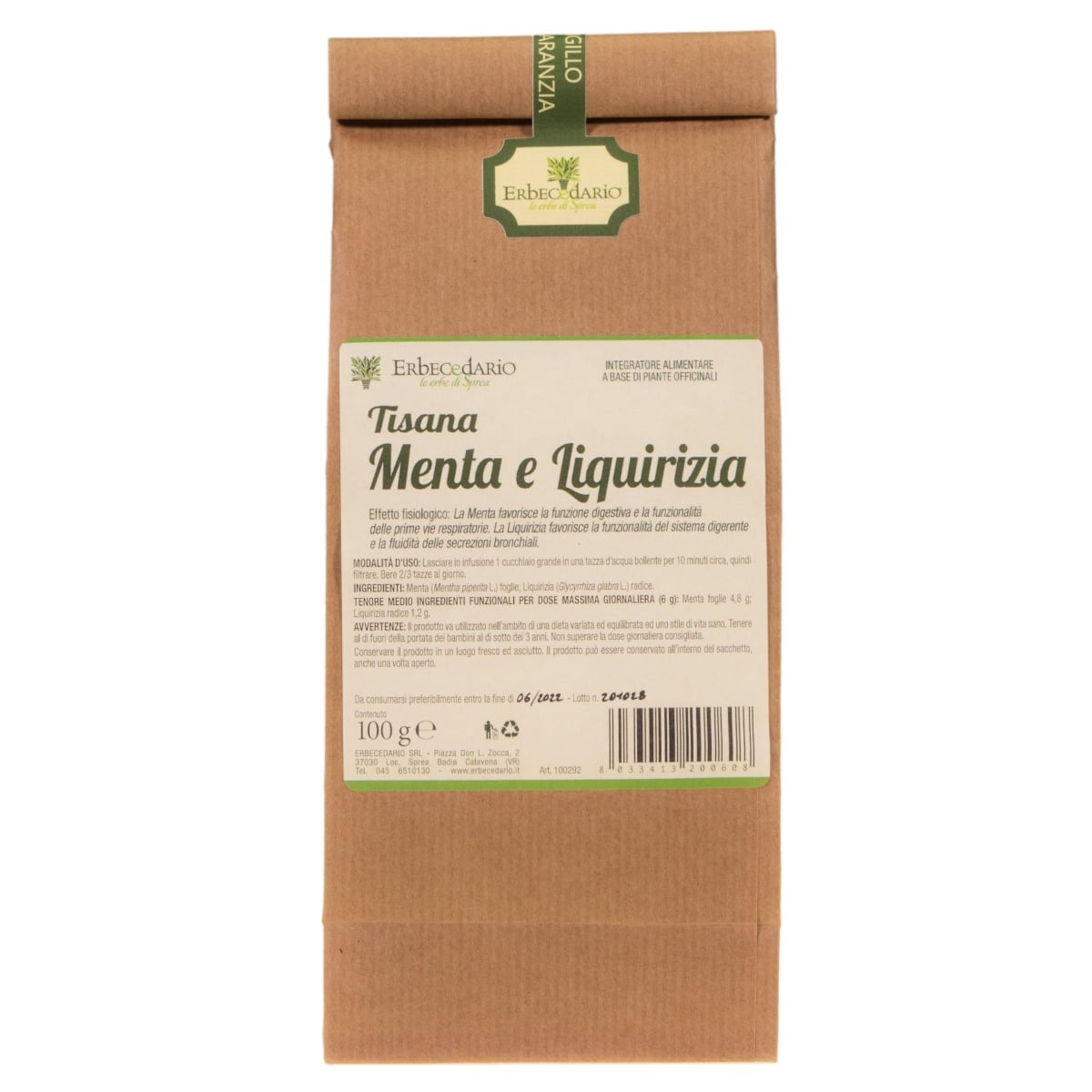 Tisana Menta e Liquirizia 100 grammi