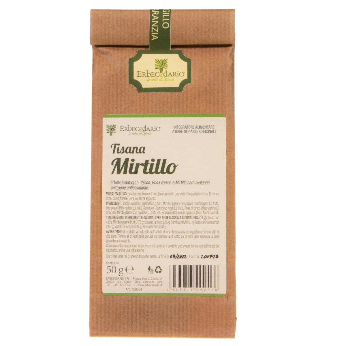 Tisana Mirtillo 50 grammi