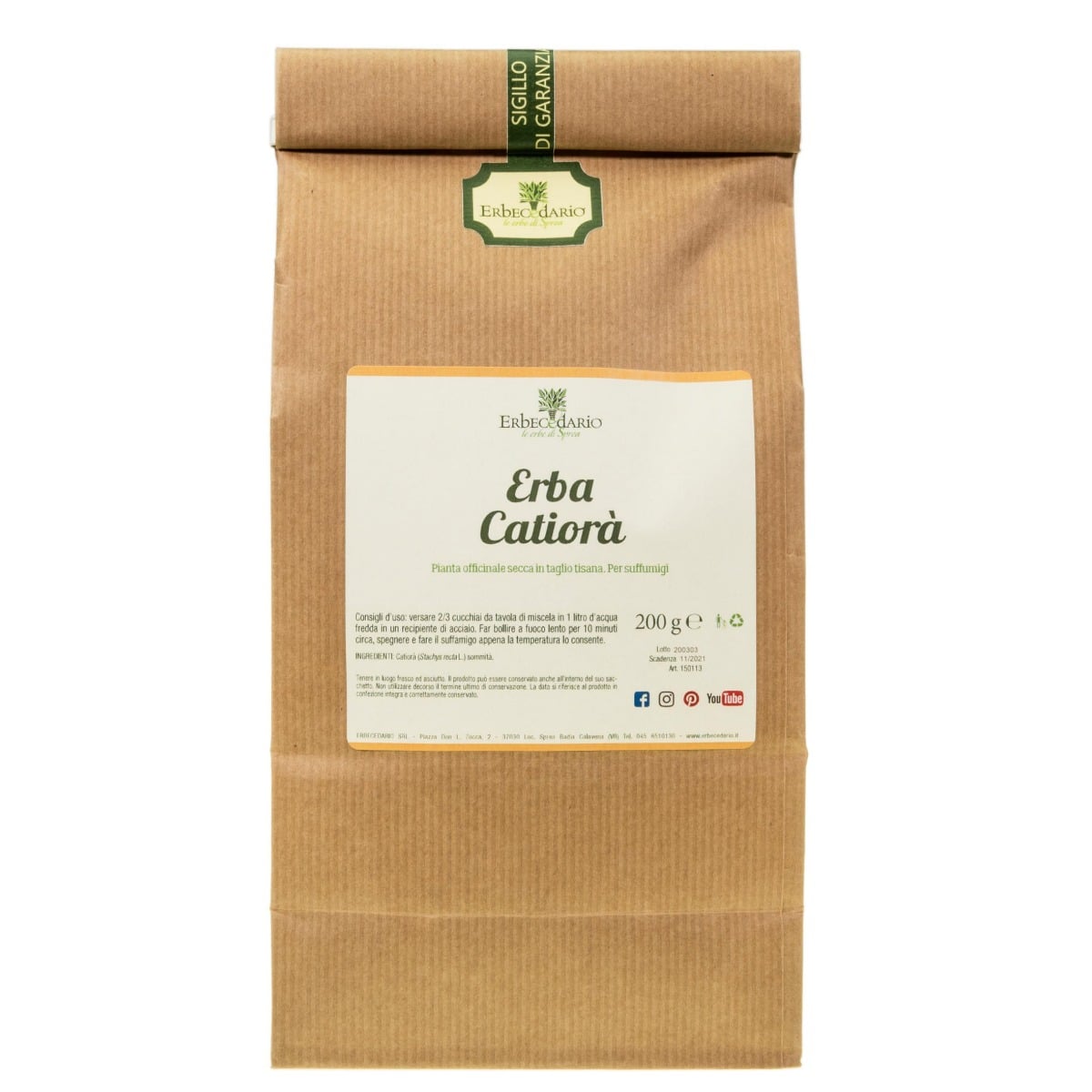 Erba della Paura (Catiorà / Siderite) 200 grammi