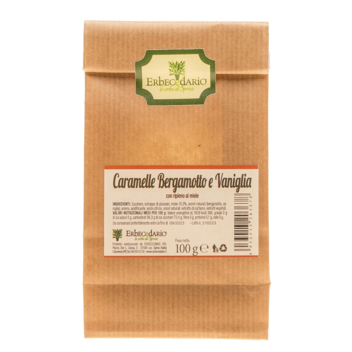 Caramelle Bergamotto e Vaniglia con ripieno al miele