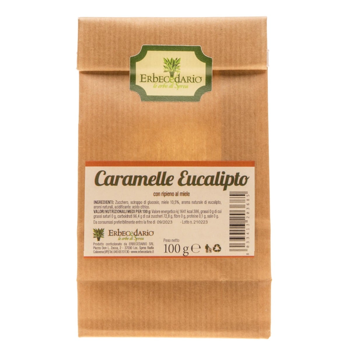 Caramelle Eucalipto con ripieno al miele
