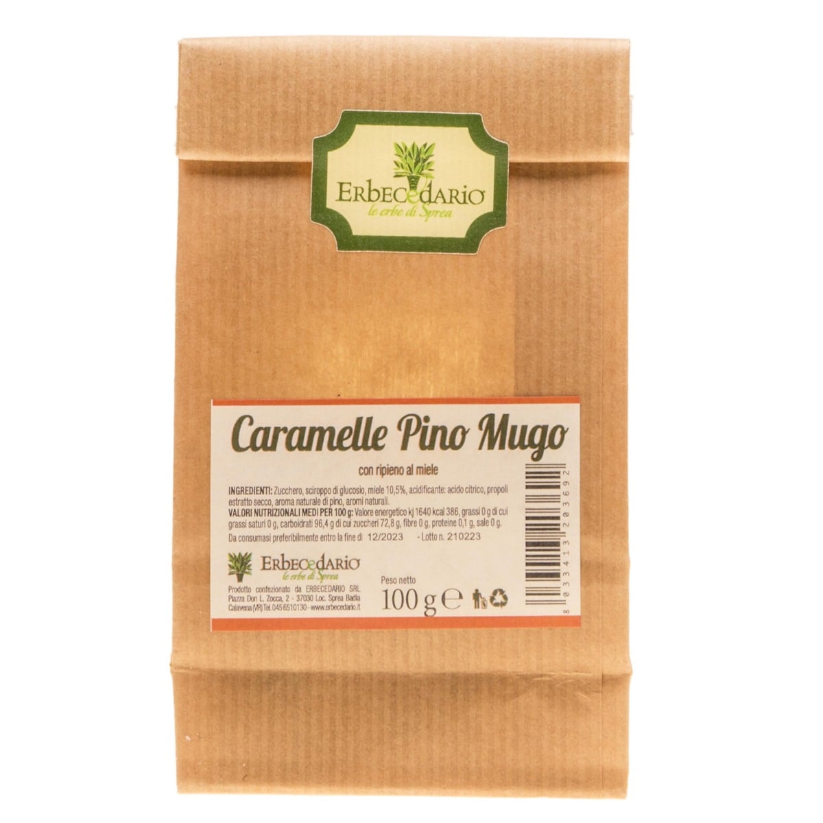 Caramelle Pino Mugo con ripieno al miele