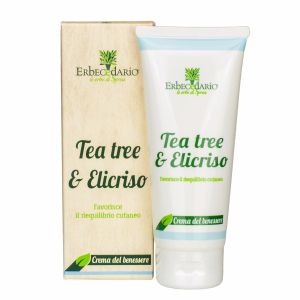 Crema Tea Tree ed ELicriso Erbecedario, per pelle irritata e infiammata