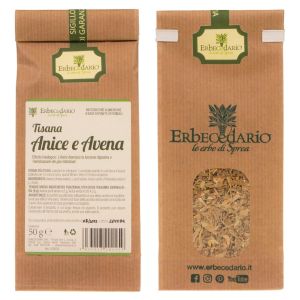 Vendita online tisana digestiva anice e paglia d’avena Erbecedario, utile come rimedio naturale per una buona digestione.