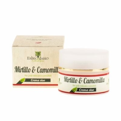 Crema viso Mirtillo & Camomilla Erbecedario pelle sensibile e delicata